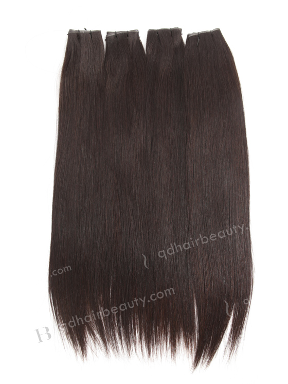 18 inches dark brown european hair incredibly thin flat light genius weft hair extensions WR-GW-001