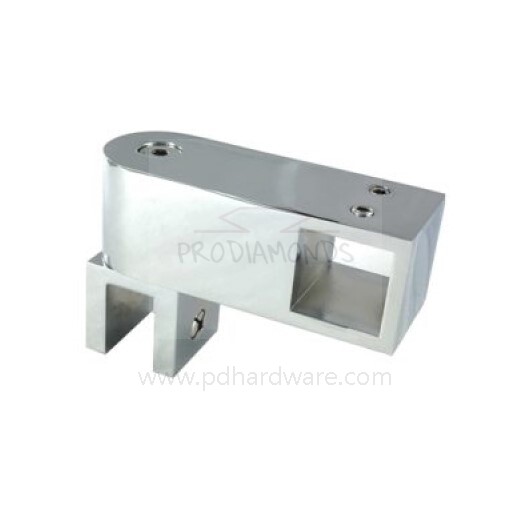 Conector de barra de soporte de ducha de vidrio con riel lateral ajustable cuadrado