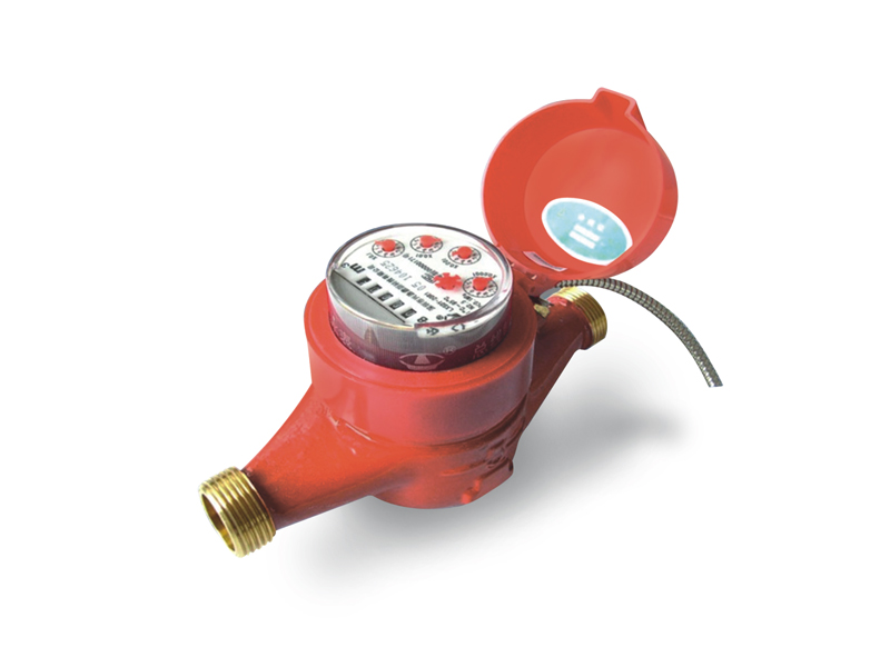 Photoelectric remote direct reading hot water meter