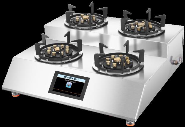 4-head desk-top intelligent gas-fired rotary cooker (Step Type) 