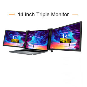 14 inch 1920x1200 Tri-screen Monitor for Laptop Smartphone and Game player