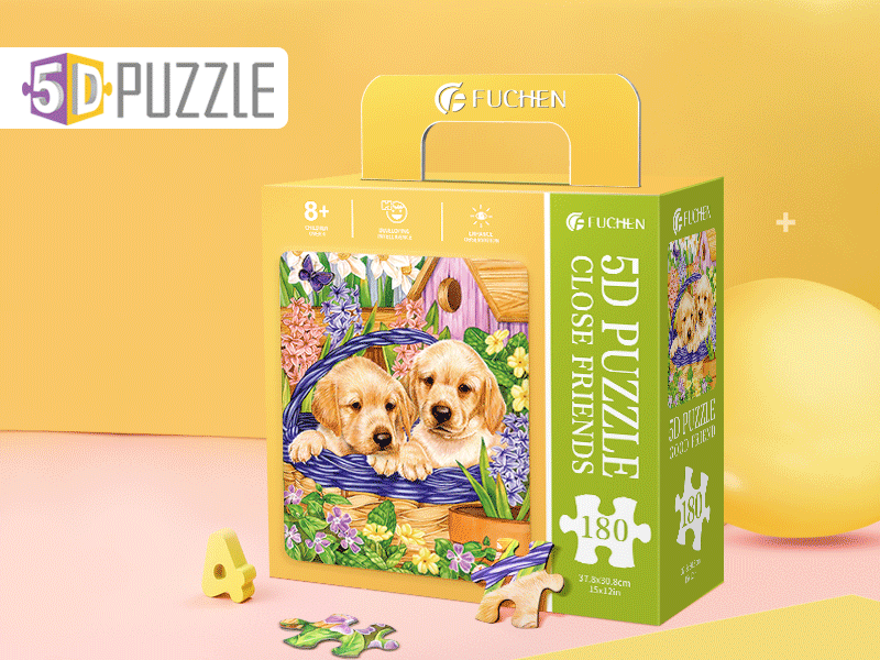 3D Lenticular Printing jigsaw puzzle for kids 180pcs close friends