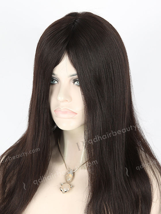 In Stock Malaysian Virgin Hair 20" Straight Natural Color Silk Top Glueless Wig GL-03023
