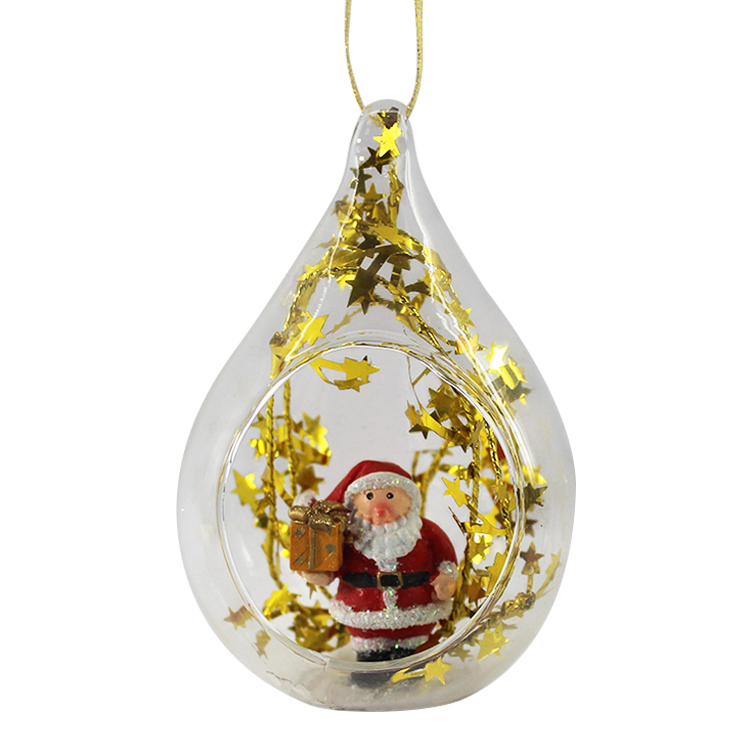 Resin crafts cute christmas decoration personal wedding Christmas ornament hanging glass ball