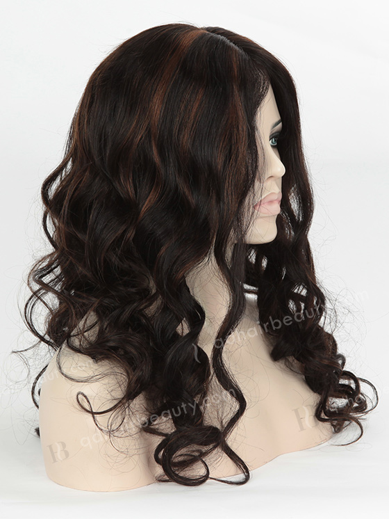 Silky Straight 22'' Long 1b# Highlight 4# And 6# Color European Virgin Hair Wigs WR-LW-107
