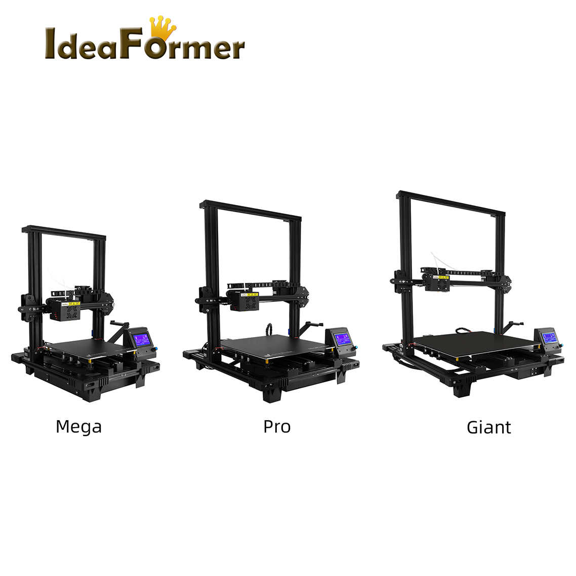 Ideaformer Mega/Pro/Giant 3D打印机高精度静音FDM打印机DIY套件