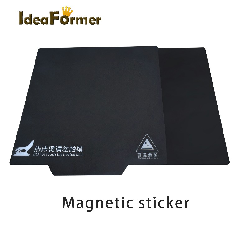Magnetic sticker 3D printers parts heatbed tape flexible 3d printing square build plate 150/200/214/220/235/310mm 
