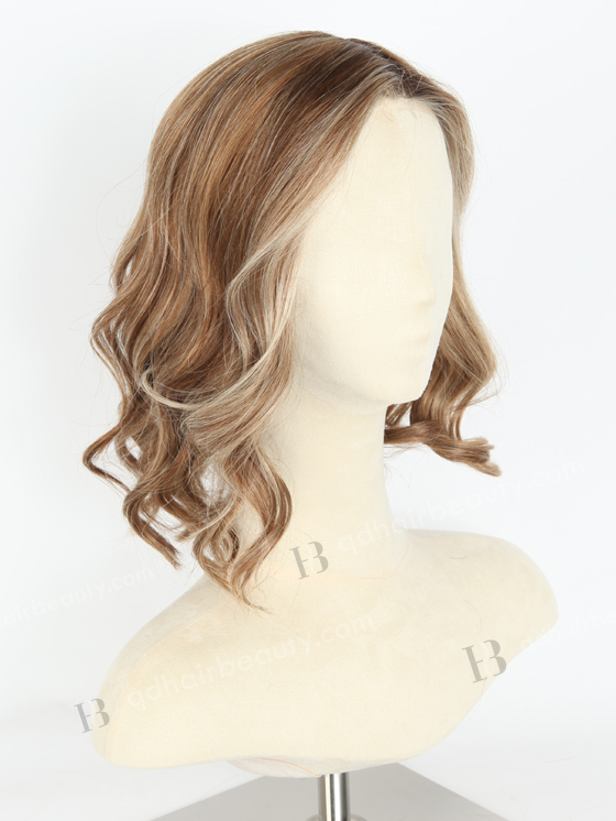 Mixed Color Curly European Virgin Silk Top Glueless Wigs WR-GL-066