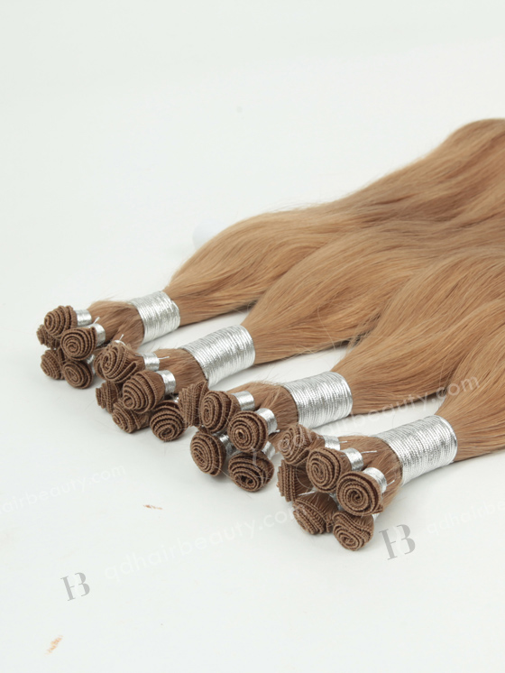Natural Straight 20'' Brazilian Virgin 8A# Color Hand-tied Weft Hair Extensions WR-HTW-011
