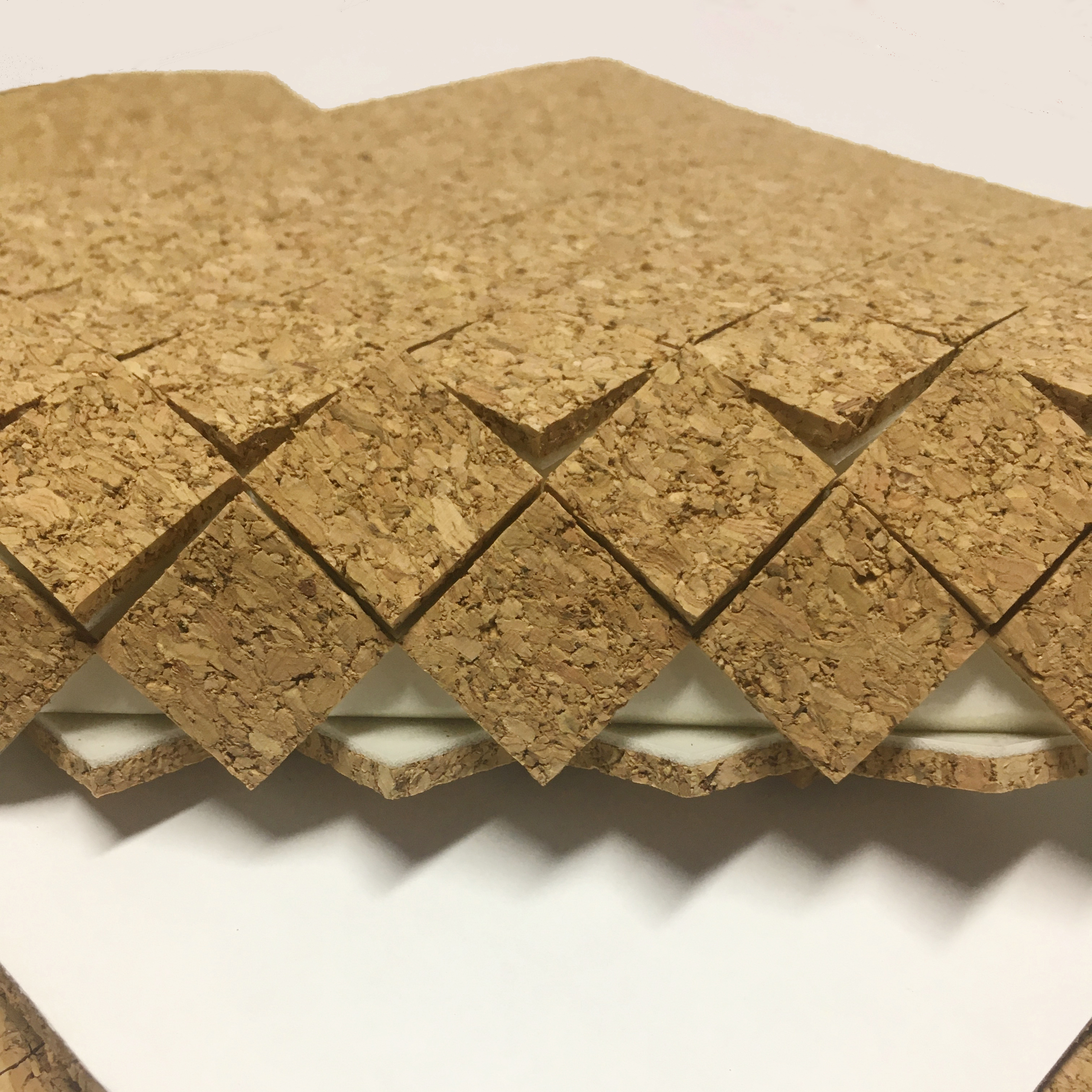 Cork pads with foam-on sheet