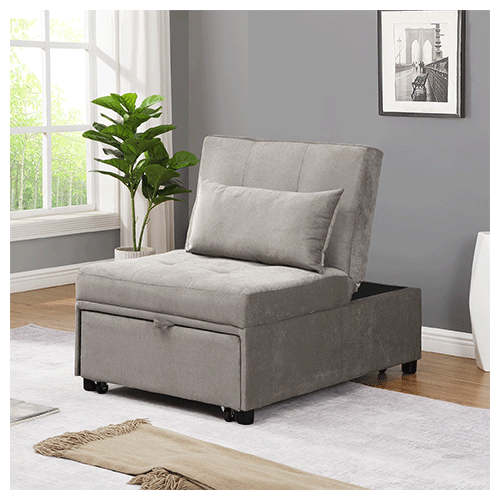 Sleeper Chair Bed Ottoman - 3 in 1 Multi-Function Convertible Futon Chair