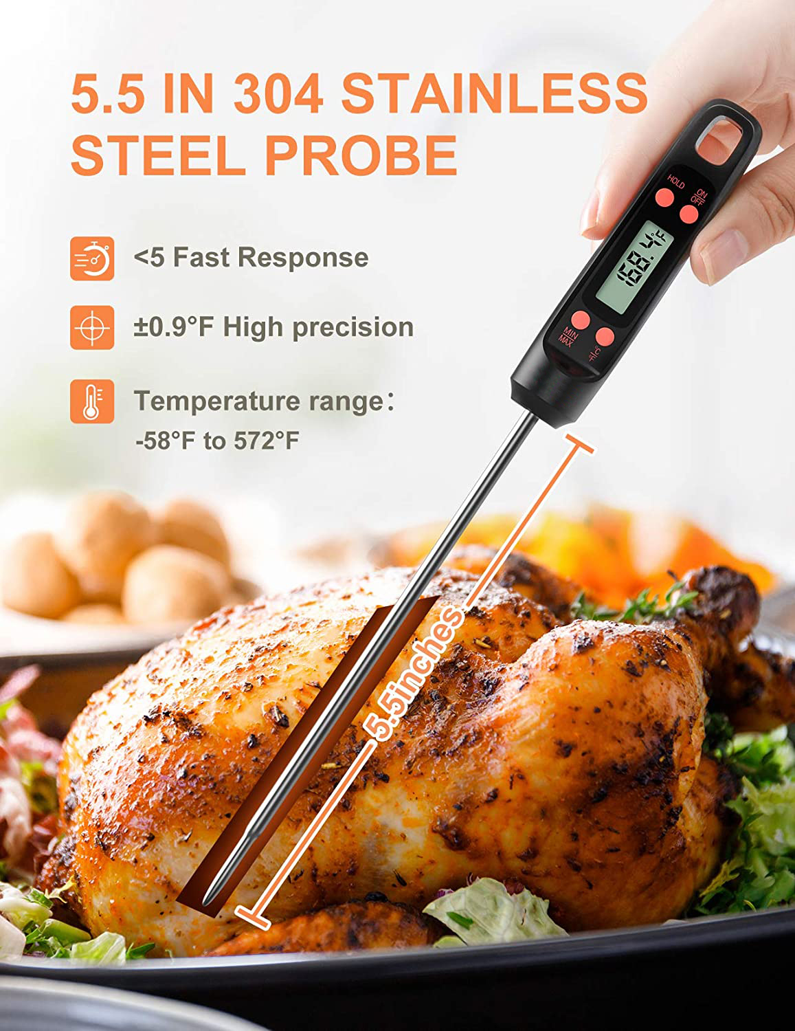 Digital instant kitchen cooking food meat thermometer probe temperature household tool beef thermometer
