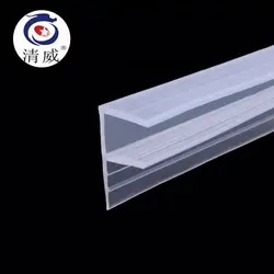 PVC material bathroom waterproof fit for 6-12mm rubber seal strip shower door weather seal strip