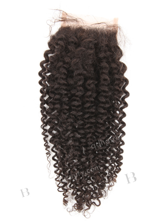 In Stock Indian Remy Hair 16" 7mm Curl Natural Color Top Closure STC-403