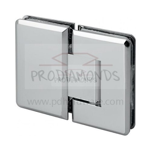Bordes biselados estándar Bisagra de puerta de ducha de vidrio a vidrio de 180 grados