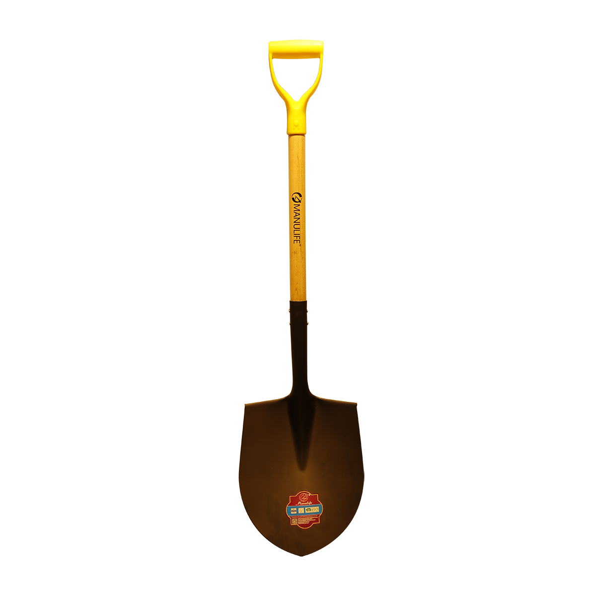 Short wood handle round shovel COWY01 