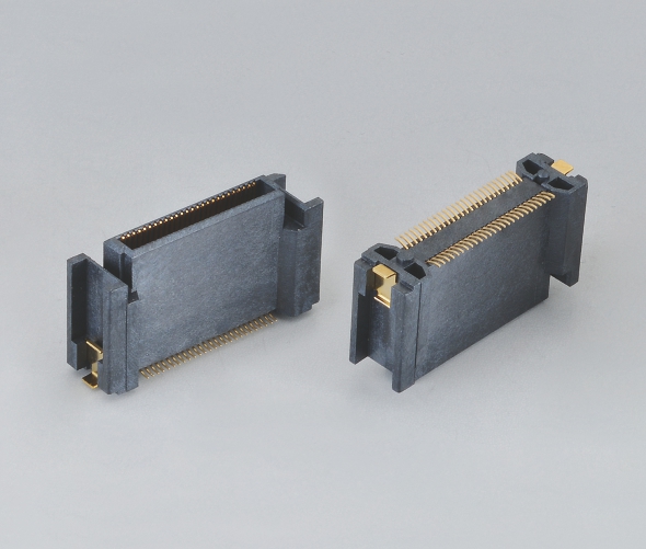 0.635mm间距 板对板连接器 立贴 顶部插入 高:15.7