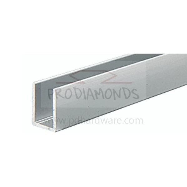 Shower Door Deep Aluminum U-Channel for 10 mm Glass