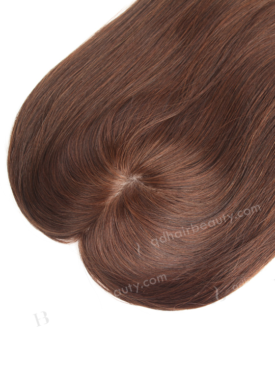In Stock European Virgin Hair 16" One Length Straight 2a# Color 5.5"×5.5" Silk Top Wefted Kosher Topper-024