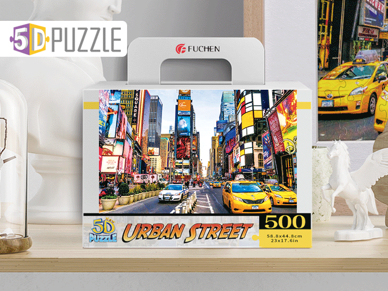 3D Lenticular Printing jigsaw puzzle 500pcs- Street views collection
