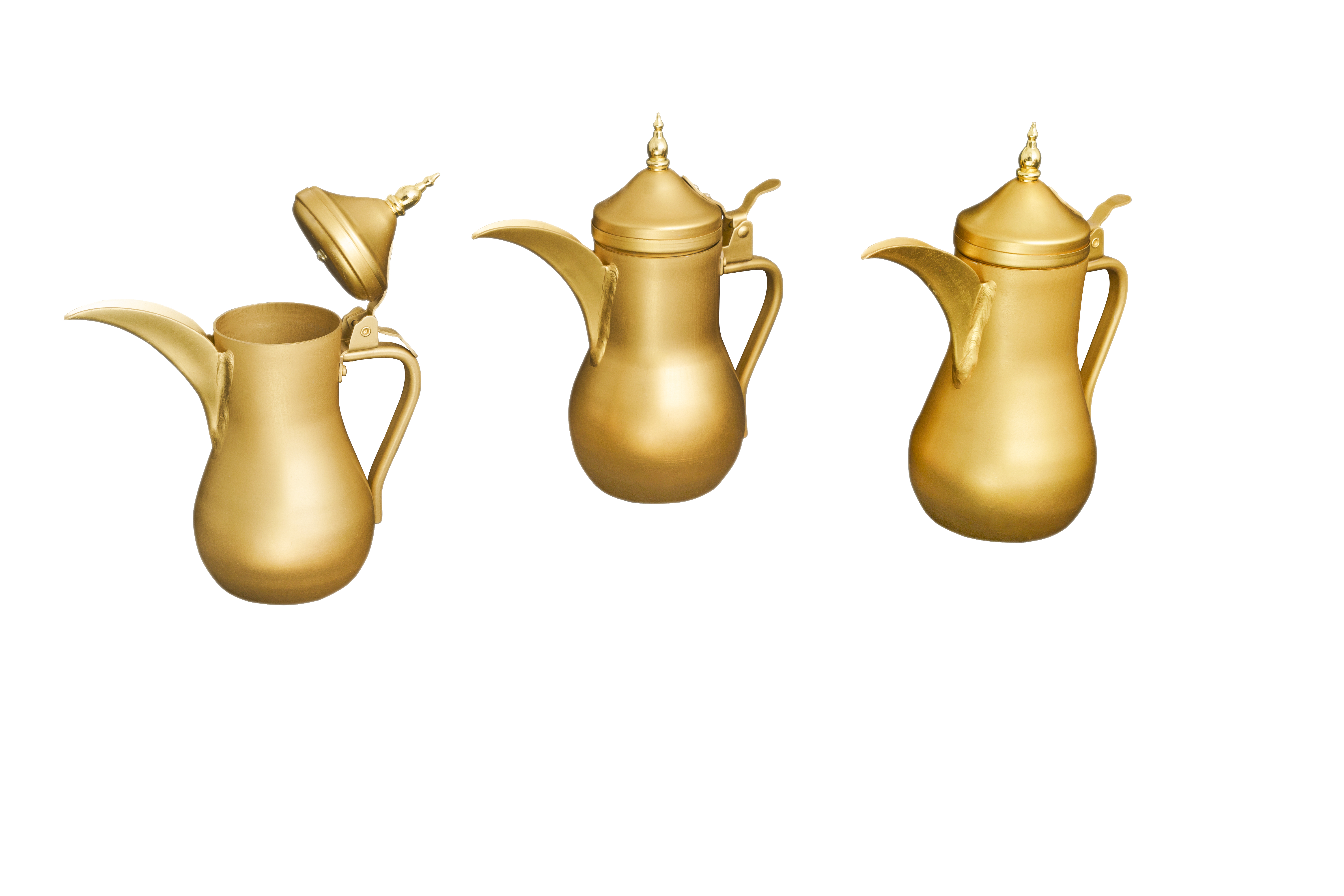 Yellow kettle with sharp spout 