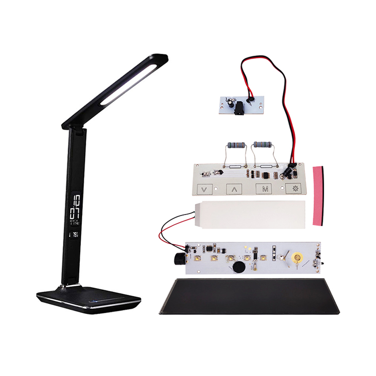 LED lighting eye protection student desk lamp 4 touch dimming color clock solution display circuit board