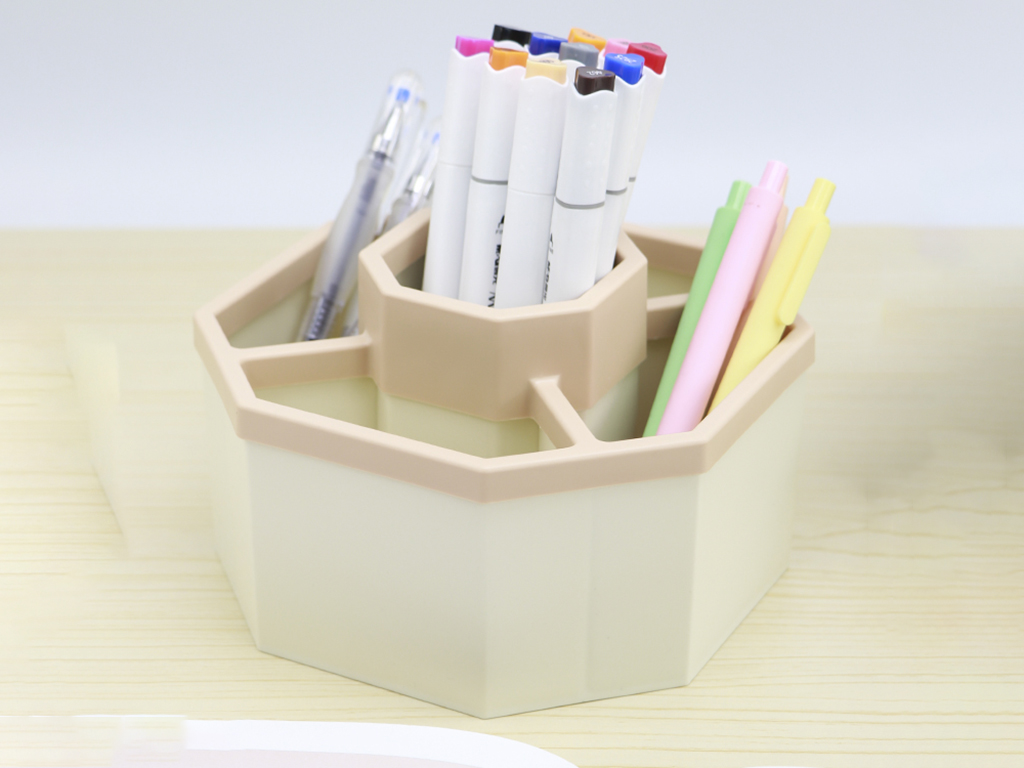 Large Capacity Five Compartment Pen Holder  