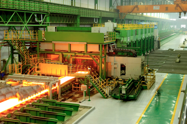 Steel production in the metallurgical industry