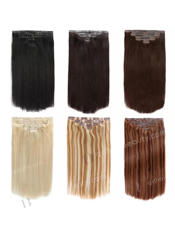 Luxury invisible human hair extensions seamless clip ins 100% human hair clip in hair extensions WR-CW-006
