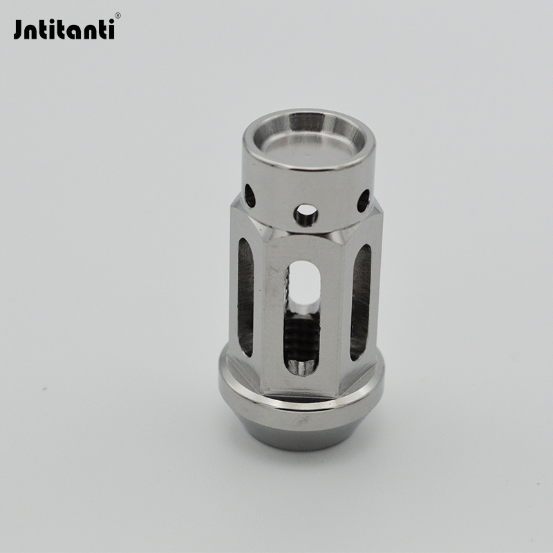 Jntitanti钛合金汽车轮毂螺帽螺母侧孔减轻孔镂空款