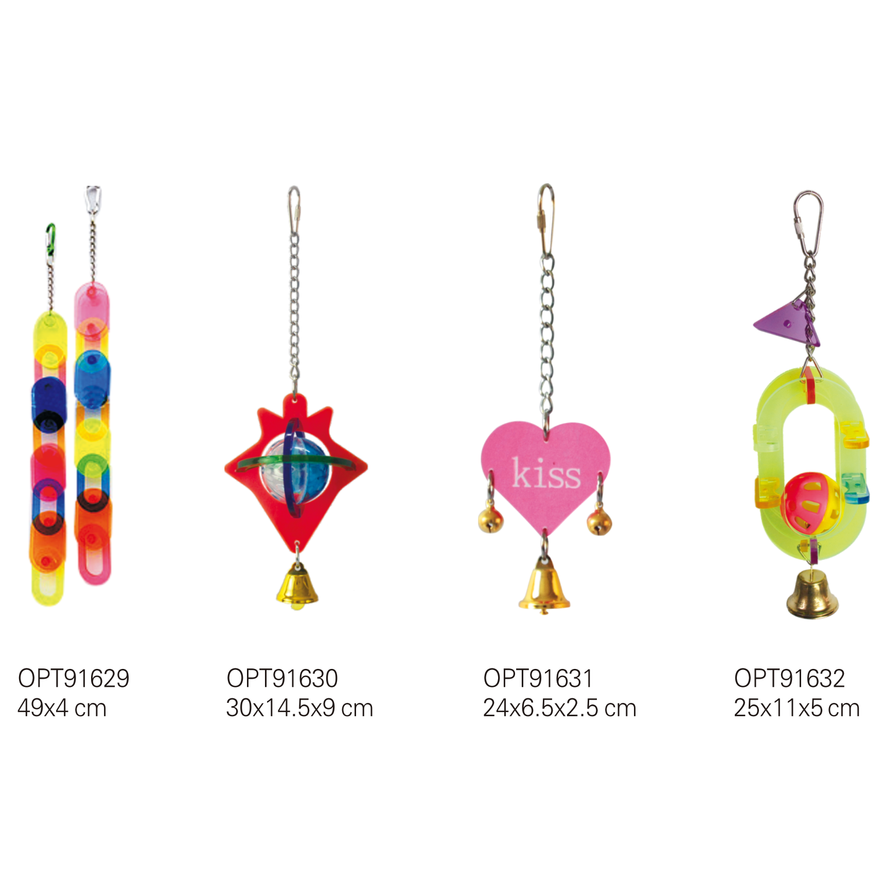 OPT91629-OPT91632 Bird toys Acrylic & Plastic