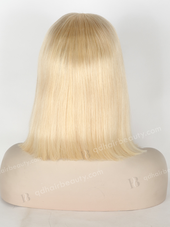 In Stock Indian Remy Hair 12" BOB Straight 613# Color Lace Front Wig SLF-01291
