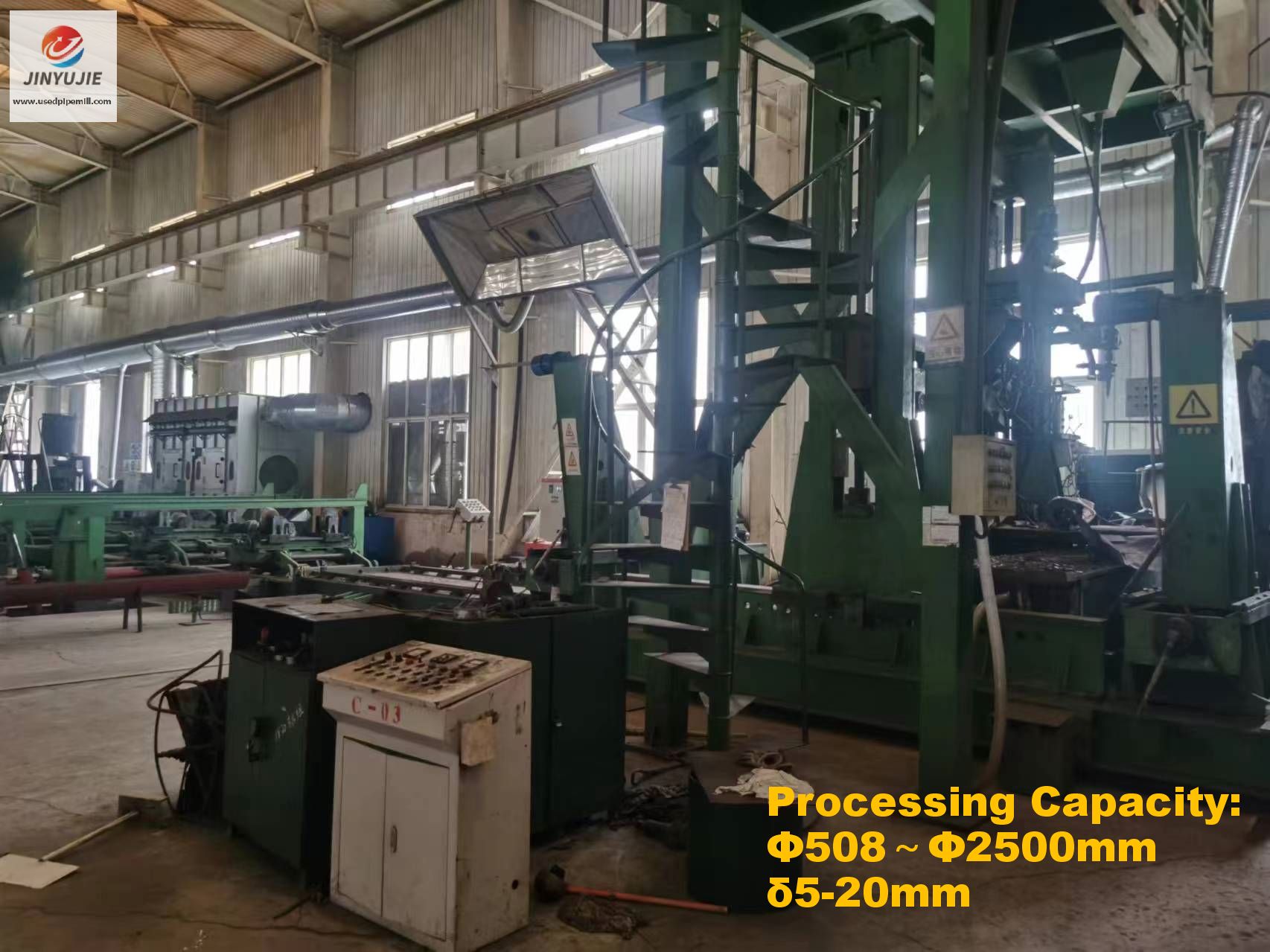 used spiral welded pipe production line of front pendulum with Φ508～2500x20mm