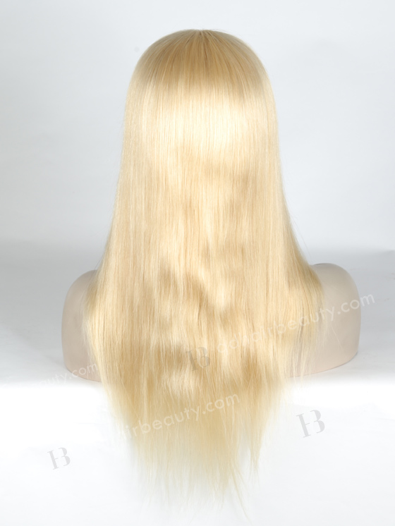 In Stock European Virgin Hair 16" Straight 613# Color Lace Front Silk Top Glueless Wig GLL-08014