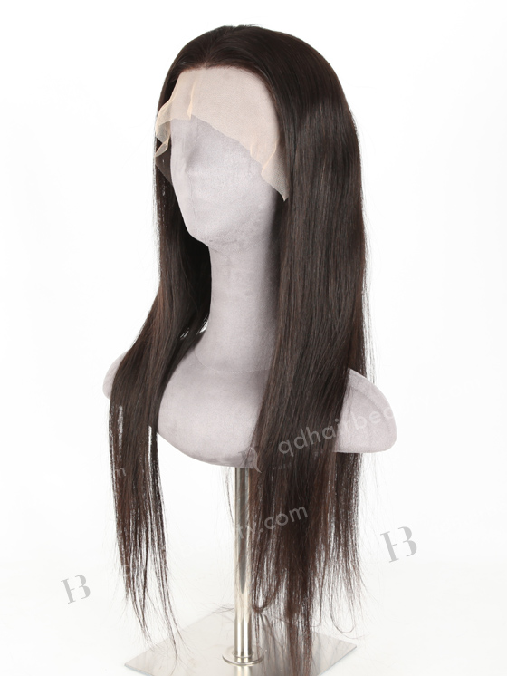 In Stock Indian Remy Hair 24" Straight Natural Color Lace Front Wig LLF-01014