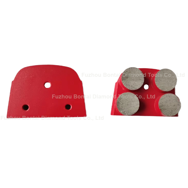 Double round segments concrete grinding pads with 3 M6 screw for Lavina grinder