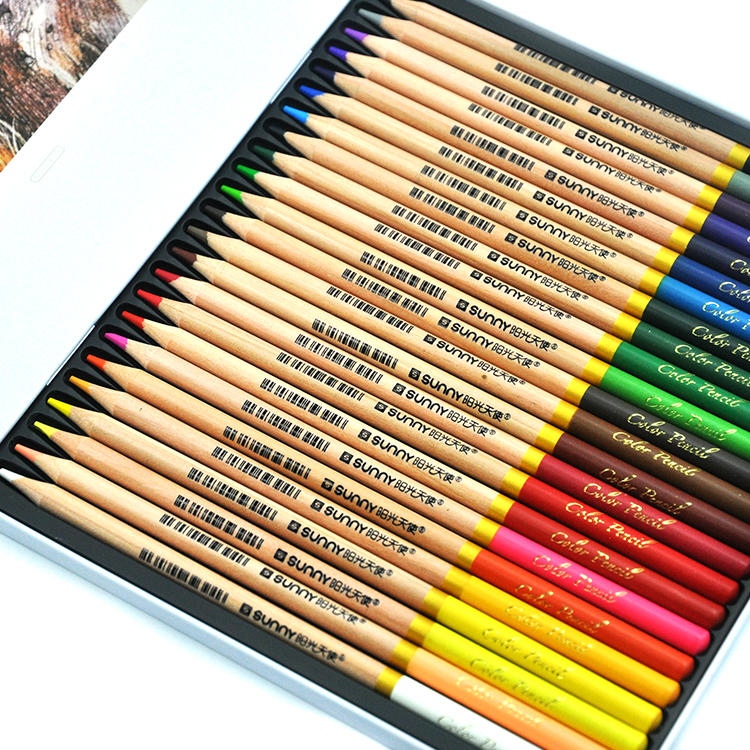 OEM best quality oil based wooden barrel color pencil wooden pencil for kids