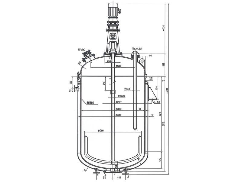 K8000L glass lined reactor