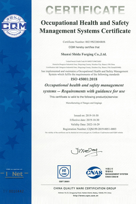 Occupational Health and Safety Management Systems Certificate