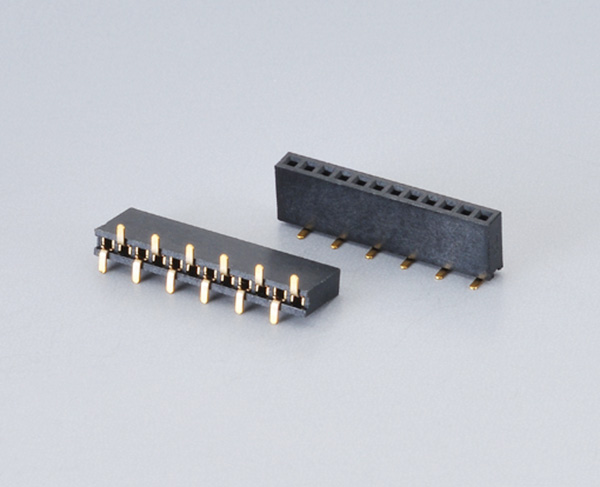 1.27mm Pitch Female Header Connector -1.27x4.3_ Single-row SMT