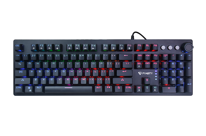 RGB Full keys Mechanical keyboard with Rotary button
