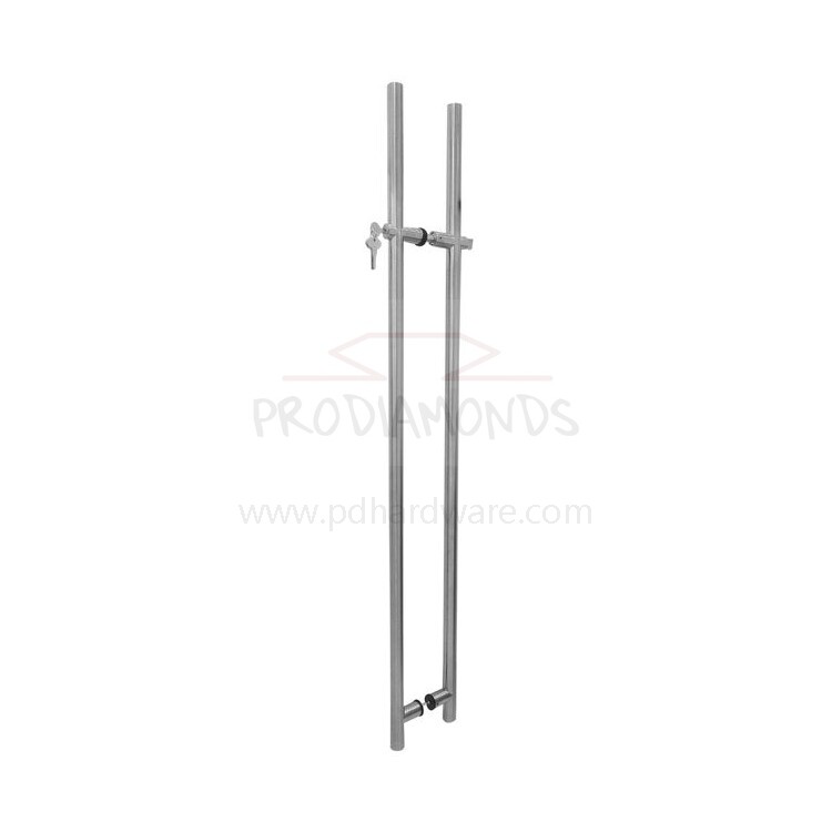 Ladder Style Commercial Glass Door Pull Handle With Lock