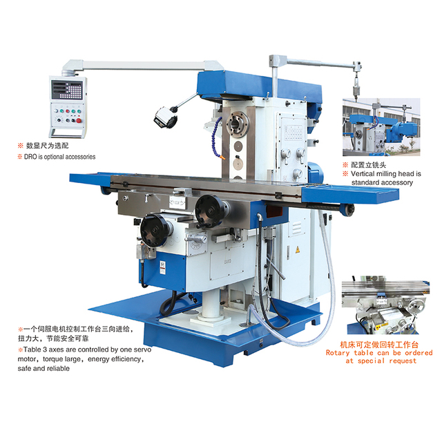 XL6036 horizontal lifting table milling machine