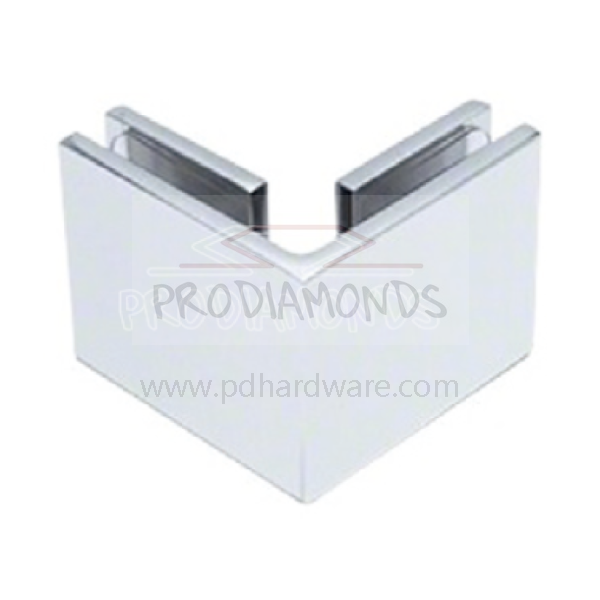 Square Heavy-Duty 90 Degree Glass-to-Glass Shower Clamp