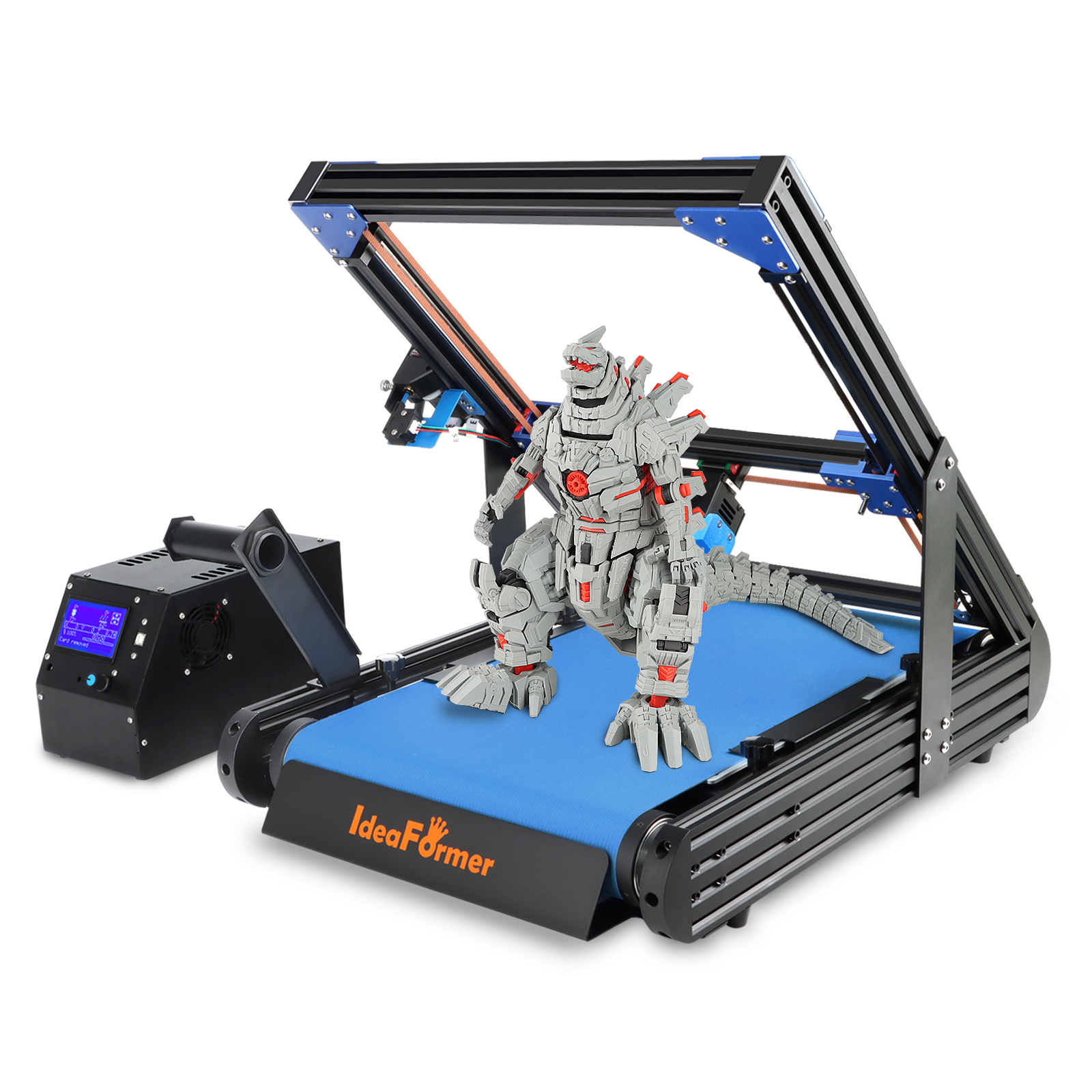 (New released) IdeaFormer-3D IR3 V1 Infinite Z-Axis Belt 3D Printer 250×250×∞mm with PLA,Double Gear Extruder,Silent Motherboard,Core-XY Structure for Industury, Cosplay Props Print, 3D Printer Farm, Batch Printing