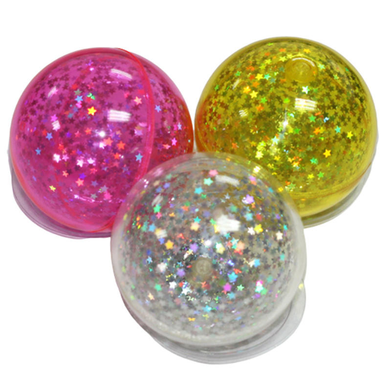 TPU transparent bouncing water ball with glitter