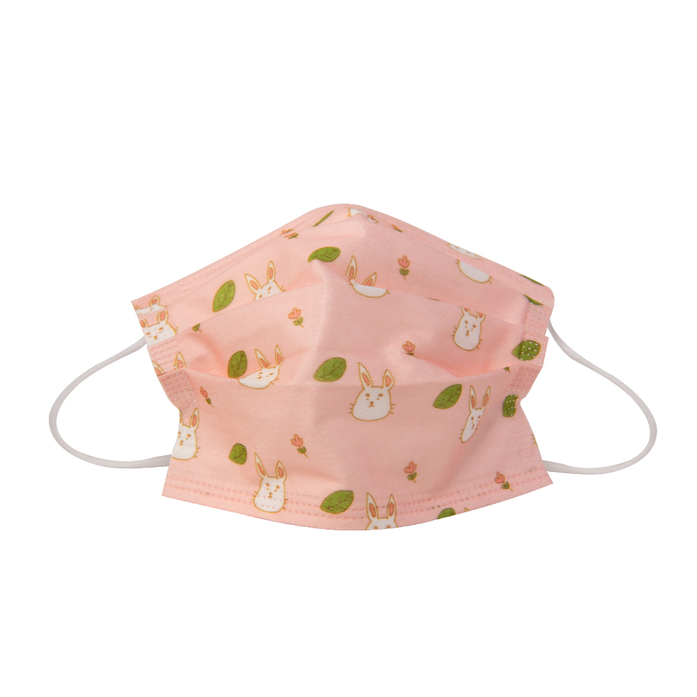 Pink Baby Face Mask Disposable Cute Mask with Cartoon Image 