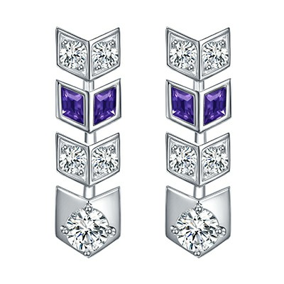 Flèche Arrow Series Diamond Earrings