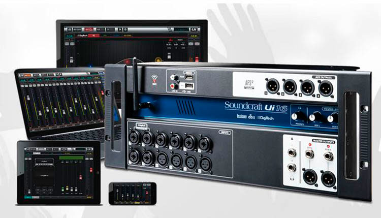 声艺/SOUNDCRAFT UI16 专业数字调音台机架式WIFI无线调音台