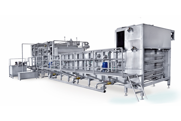 Fully automatic fresh-preserved cooked noodles production line